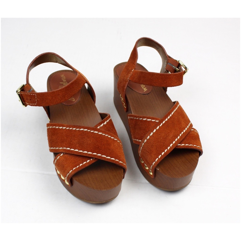 Sam Edelman Brylee Platform Sandals Suede Shoes - Picture 6 of 8